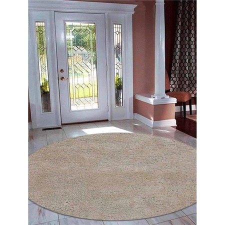 GLITZY RUGS Glitzy Rugs UBSK00101T0031B8 8 x 8 ft. Hand Tufted Shag Polyester Round Solid Area Rug; White UBSK00101T0031B8